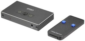 SPEAKA Professional SP-HSW-300 2-portowy przełącznik Ultra HDMI 8K Przełącznik HDMI SpeaKa Professional SP-10474508 1 szt.