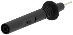 Sonda pomiarowa gładka Ø2 z bezpiecznym złączem bananowym Ø4mm, czarna Końcówka pomiarowa Electro PJP 405-IEC-CD1-N 1 szt.