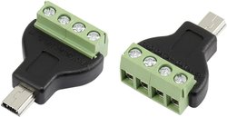 Złącze wtykowe USB ze złączem śrubowym TRU COMPONENTS MN-USB4M 1572337, 1 szt.