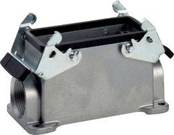 Obudowa gniazda cokołowa, wersja niska, 1 wejście kablowe, klamra podwójna, seria H-B 24 Obudowa typu Hood M25 EPIC® H-B 24 LAPP 19104000 1 szt.