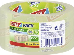 Taśma pakowa / taśma pakowa tesapack® Eco & Strong — przyjazna dla środowiska, do bezpiecznego pakowania Taśma pakowa tesa tesapack® 58153-00000-00 ECO & STRONG (D x S) 66 m x 50 mm 66 m 1 szt.