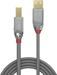 Kabel USB LINDY LINDY 2m USB 2.0 Typ A/B Kabel Cromo, USB 2.0, Złącze męskie USB-A, Złącze męskie USB-B, 2.00 m