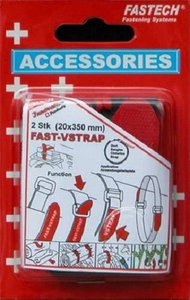 Taśma rzepowa z paskiem element z pętelkami i haczykami (D x S) 350 mm x 20 mm czarny, czerwony FASTECH® 687-330 2 szt.