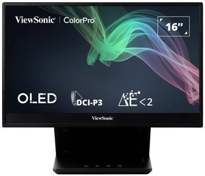 Viewsonic VP16-OLED Monitor EEK B (A - G) 40.6 cm (16 cal) 1920 x 1080 px 16:9 1 ms Micro HDMI, USB-C® OLED