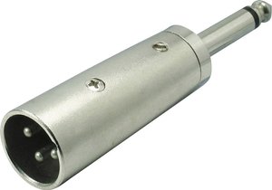 Adapter XLR  złącze męskie XLR - złącze męskie jack 6,3 mm Mono Kash 55030  1 szt.