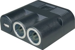 Podwójne gniazdo zapalniczki do zabudowy ze złączem USB ProCar 67334501, Obciążalność prądu maks.: 16 A, 12 - 5 V, 24 - 5 V