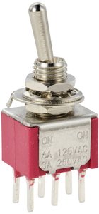 Przełącznik dźwigienkowy TRU COMPONENTS TC-11546996, 2 x wł/wł, 125 V/AC, 250 V/AC, 3 A, 1 szt.