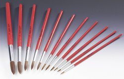 Pędzel okrągły z włókna Ponex, Conrad Young Art, zestaw rozm. 8, 10, 12, 14