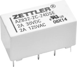 Przekaźnik drukowany Zettler Electronics AZ832-2C-5DE, monostabilny, 1 cewka, 220 V/DC, 3, 1 szt.