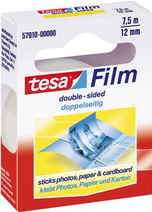 tesafilm® dwustronna taśma klejąca, folia fotograficzna - do mocowania do papieru i innych materiałów Taśma dwustronna tesa tesafilm® 57910-00000-02  (D x S) 7.5 m x 12 mm 7.5 m 1 szt.