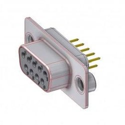 Złącze żeńskie D-Sub Deltron Connectors DTS09 SY/2 M85UN, rzędy: 2, styki: 9, 180 °, 1 szt.