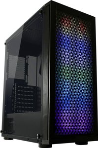 LC Power Gaming 800B Midi Tower Obudowa gamingowa  czarny ze zintegrowanym oświetleniem, z okienkiem, z filtrem przeciwkurzowym