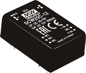 Moduły przetwornicy MEANWELLL DC/DC serii SCW20 DIP24/DIL24 Obudowa Pojedyncze wyjście Stosunek napięcia wejściowego: 2:1 Moc: 20W regulowana Moduł przetwornicy DC/DC Mean Well SCW20C-15 SCW20C-15, 20 W, 1.33 A, 1 szt.