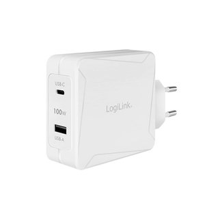 LogiLink PA0281 Ładowarka USB  dom, gniazdo  Ilość wyjść: 2 x złącze żeńskie USB-C (Power Delivery), złącze żeńskie USB-A 2.0 USB Power Delivery (USB-PD)