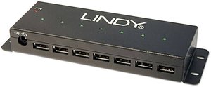 Hub USB 2.0 LINDY LINDY USB 2.0 Metall Hub 7 Port 7 Portów  czarny