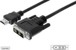 Przejściówka HDMI, DVI Digitus AK-330300-050-S AK-330300-050-S, ze złączem śrubowym, 5.00 m