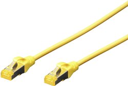 Kabel krosowy DIGITUS Professional CAT 6A S-FTP, LSZH, AWG 26/7, skrętka, 0,25 m długości, żółty Kabel LAN Digitus DK-1644-A-0025/Y, 1 szt., RJ45, CAT 6a, S/FTP, 0.25 m, żółty