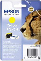Epson atrament T0714 tusz oryginalny  Żółty C13T07144012