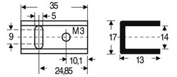 Radiator Fischer Elektronik SK 13 35 SA-220 17 K/W