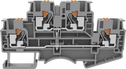 Złączka dwupoziomowa Degson DSKK4 z połączeniem potencjałów, szara 0,2 mm² - 6 mm² Terminal przepustowy, podwójny Degson DSKK4-01P-11-50-A(H) zacisk push-in  1 szt.