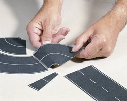 Zakręt uniwersalny w skali H0,szary, 2 szt.