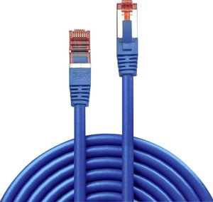 Kabel LAN LINDY 47723, 1 szt., RJ45, CAT 6, S/FTP, 10.00 m, niebieski