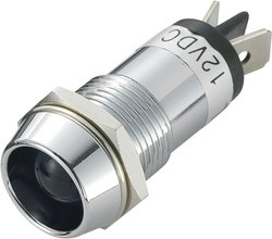 Lampka sygnalizacyjna LED TRU COMPONENTS TC-R9-86L-01-WU 1587985, 290 mcd, 12 V/DC, 14 mm