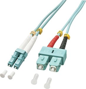 Kabel światłowodowy LINDY LINDY LWL-Duplexkabel LC/SC OM3 3m 46392, złącze męskie LC, złącze męskie SC, 3.00 m