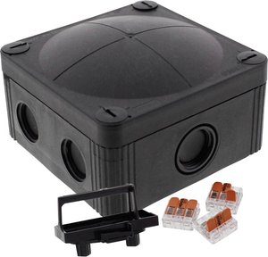 Skrzynka przyłączeniowa Wiska COMBI 407 BK / 3-221-413, IP66/IP67, (D x S x W) 95 x 95 x 40 mm, czarny, 5 szt.