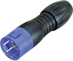 Miniaturowe złącze okrągłe kablowe męskie Binder 99-9105-60-03, 7 A, 3-Pin