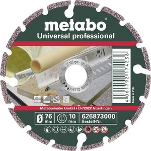 Tarcza tnąca diamentowa Metabo UP Professional 626873000 76 mm 1 szt.