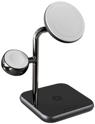 Ładowarka Qi seria aluminium 4 w 1 czarna Ładowarka indukcyjna ZENS ZEDC22B/00