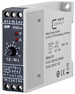 Przekaźnik gwiazda trójkąt Metz Connect RSDw-E10 11016141280417, 250 V/AC, 6 A, 1 szt.