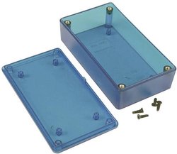 Obudowa uniwersalna Hammond Electronics, ABS, niebieski (przezroczysty), (D x S x W) 113 x 63 x 31 mm, 1 szt.