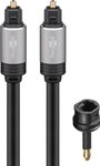 Kabel optyczny audio Toslink Goobay 0.75 m, adapter 3.5 mm