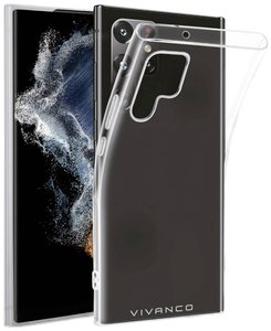 Vivanco Super Slim Futerał backcase Samsung Galaxy S23 Ultra przeźroczysty Ładowarka indukcyjna