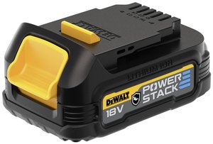 Zapasowy akumulator 18V XR Powerstack, 1,7 Ah z technologią akumulatorów etui i specjalną ochroną obudowy przed kwasami i chemikaliami Akumulator do elektronarzędzi DEWALT DCBP034G-XJ, Li-Ion, 1.7 Ah, 18 V