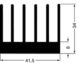 Radiator żeberkowy Fischer Elektronik SK 189 50 SA 3.5 K/W