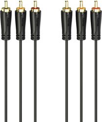 Kabel Cinch Hama [3x złącze męskie RCA/cinch - 3x złącze męskie RCA/cinch] 1.5 m czarny