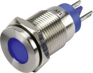 Lampka sygnalizacyjna LED TRU COMPONENTS GQ16F-D/J/B/12V/N 1302130, 12 V/DC, 16 mm