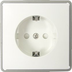 Gniazdo z uziemieniem Płytka przycisku GAO Moduł EFP300G-WH, biały