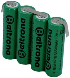 Pakiet akumulatorów AA, NiMH Beltrona RTU4AAZ, Ilość ogniw: 4, 4.8 V, 2200 mAh, Z-końcówka do lutowania