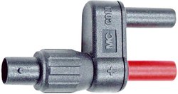 Adapter izolowany BNC -Ø 4 mm (XF-SS/4 BNC żeńskie na 4 mm męskie) Adapter pomiarowy bezpieczna Stäubli SW XF-SS/4 czarny, czerwony