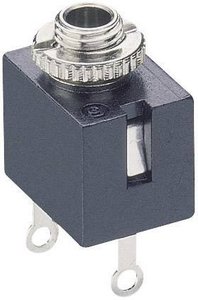 Gniazdo montażowe microjack Lumberg KLB 1, 2.5 mm, 2-pin, mono