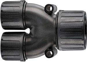Trójnik Y-kształtny HellermannTyton HG28-Y21, O 28/21 mm, czarny