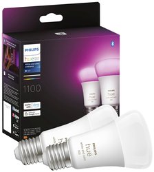 Zestaw dwóch żarówek LED Philips Lighting Hue White & Col. Amb. E27 Doppelpack 2x800lm 75W Hue 871951429131700 11 W