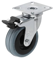 Kółko skrętne Monacor GCB-75B z hamulcem firmy Blickle, do transportu np. pudełek PA lub skrzynek. Kółko skrętne Monacor GCB-75B GCB-75B, 1 szt.