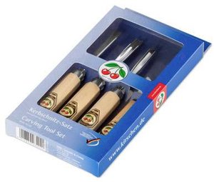 Zestaw do rzeźbienia wiórów Nóż z ząbkami Kirschen  3424000  1 szt.