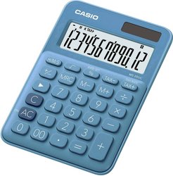 Casio MS-20UC-BU  Kalkulator stołowy niebieski Wyświetlacz: 12 energią słoneczną, bateryjne (S x W x G) 105 x 23 x 149.5 mm