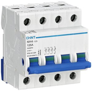 Wyłącznik główny Chint 398108 , , niebieski, biały, 4 styki  40 A  240 V, 415 V   1 szt.